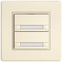 Poussoir universel ENC EDIZIO.liv UNI SNAPFIX® 12…48V s.LED 2× étiqu.cr