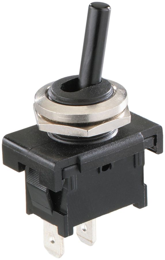 EB-Kippschalter ELBRO, 6A/250V 1L, Steckanschluss, schwarz