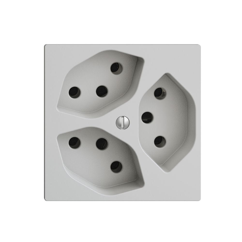 UP-Steckdose EDIZIOdue 3×T13 hellgrau