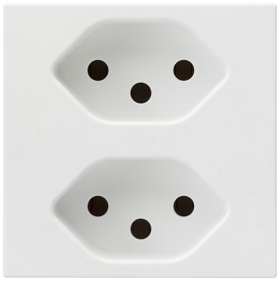 Presa per armadio a specchio Hager, 2×T13, D, bianco