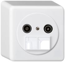 Presa d'antenna AP TV-R HMS basico 14dB bianco