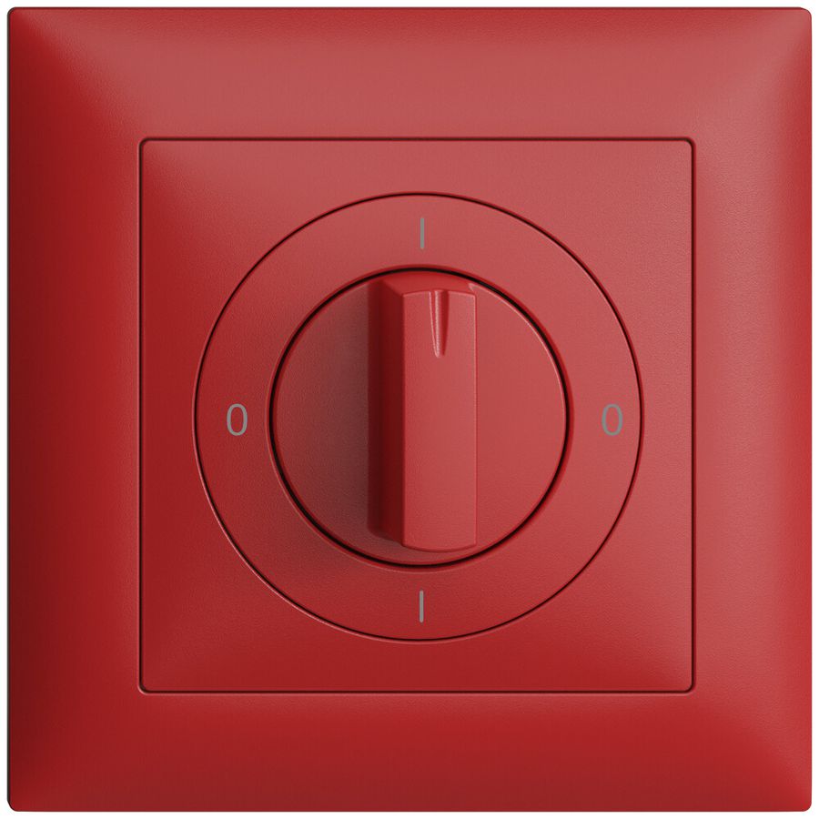 Frontset EDIZIOdue 0-1-0-1 berry 88×88mm für Drehschalter