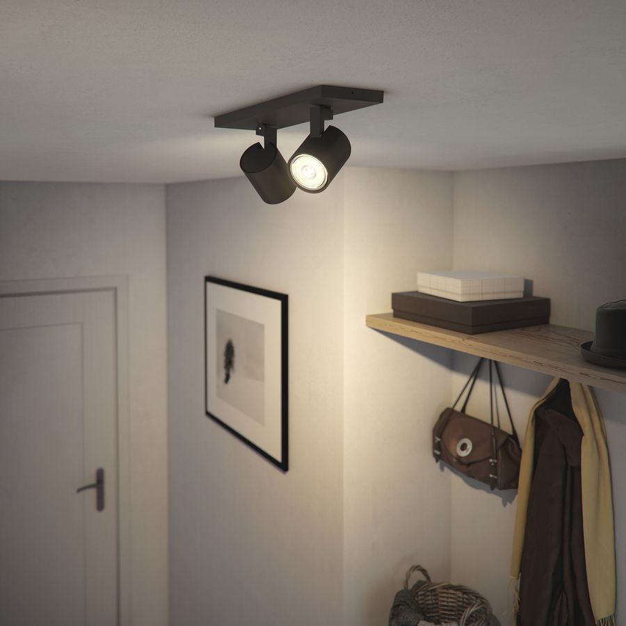 Spot Philips RUNNER GU10 2×20W 305×90mm schwarz