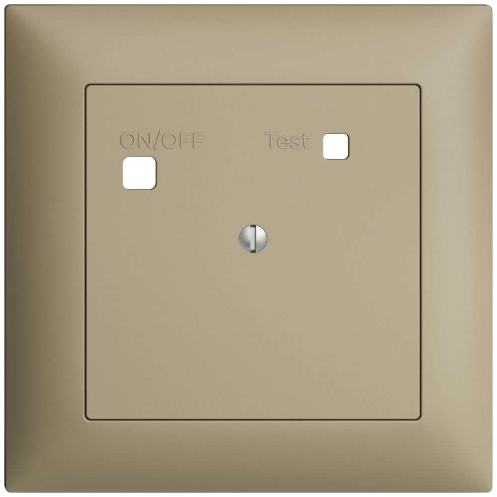 Kit frontale EDIZIOdue per presa FI FMI, chiuso, sand