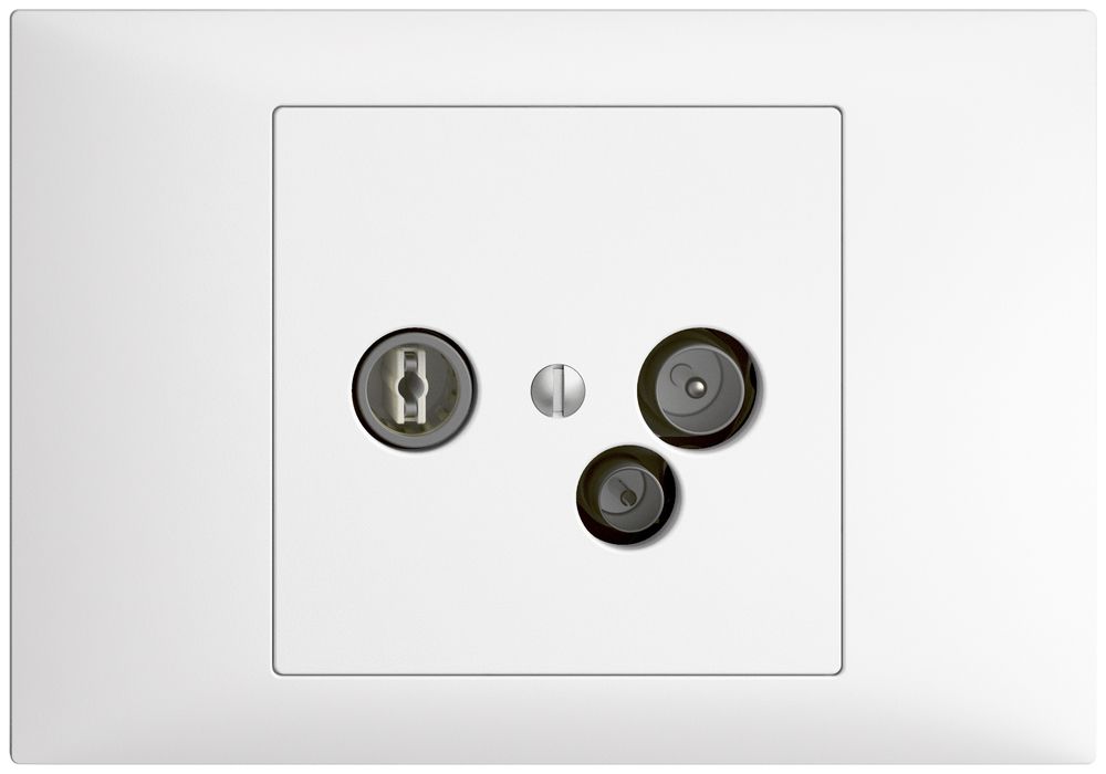 EB-Datendose TV-R DD04 5…65MHz EDIZIOdue weiss