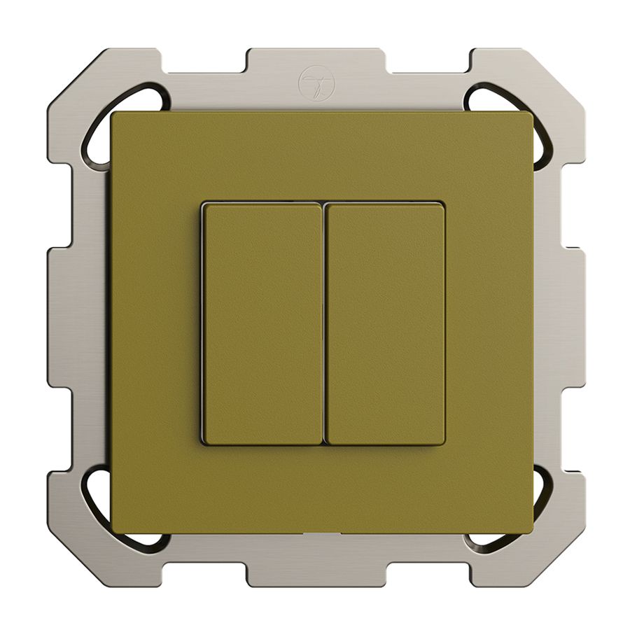 UP-Druckschalter 2K/2T Edue Wiser olive
