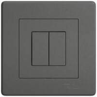 UP-Druckschalter EDIZIO.liv Wiser SNAPFIX® m.Nebenstelle 2T 2B dunkelgrau