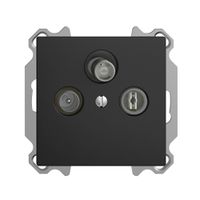 Prise d'antenne ENC SAT DB52 EDIZIOdue noir avec IEC/F