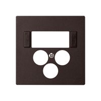 Placca frontale 3×coas+2×RJ45 kallysto multimedia R&M nero