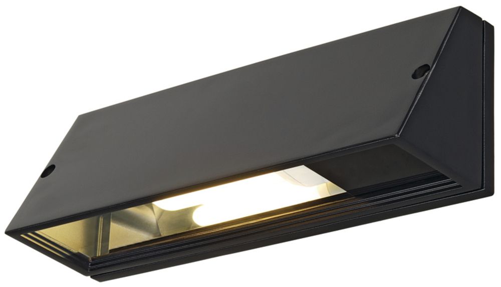 Lampada a muro SLV PEMA SQUARE, E27 15W IP65 nero