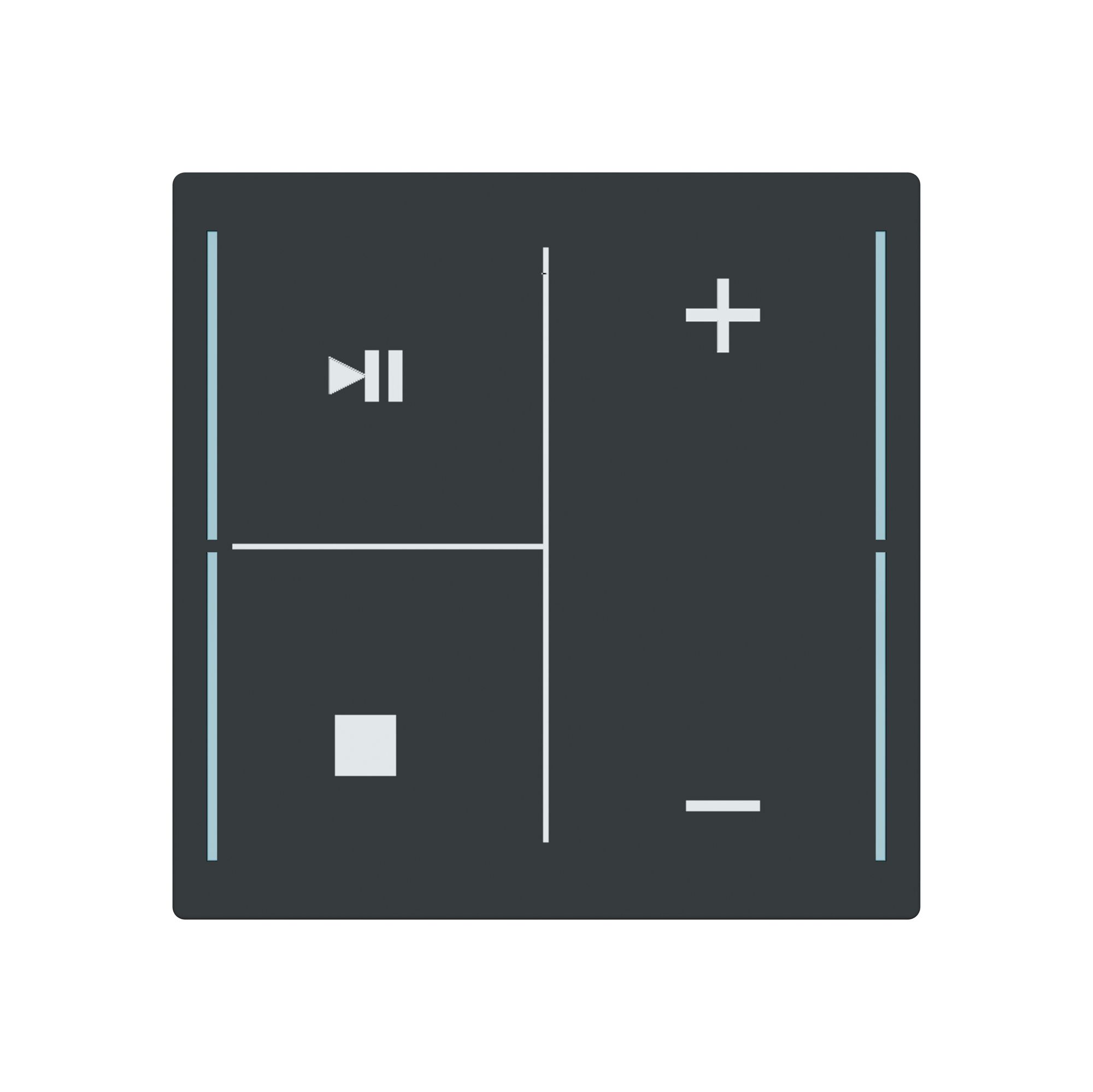 Tasterabdeckung ABB SIDUS touch 4-fach "Taster-Musik" anthrazit