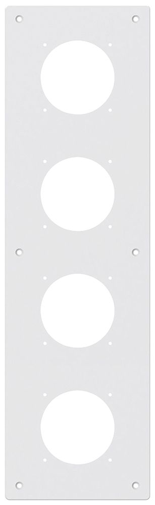 UP-Montageplatte robusto 4×1 Aluminium, weiss