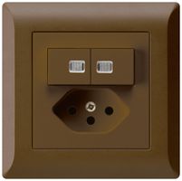 UP-Leuchtkombination 2×A-R/1P+T13 kallysto.line braun 2 Linsen