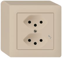 AP-Steckdose kallysto 2×T13/1 beige