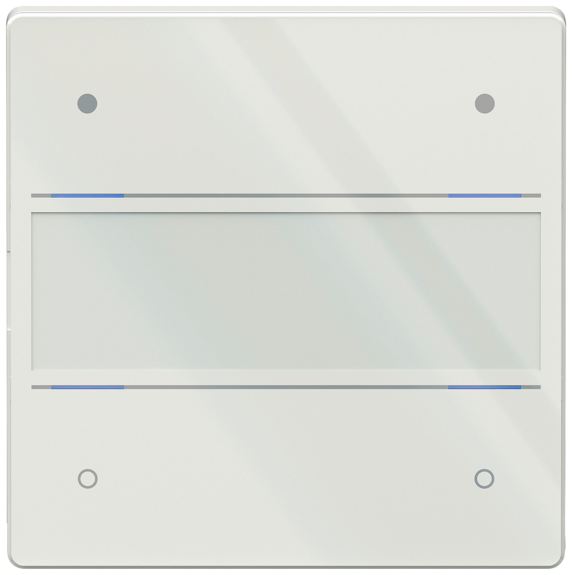 Senseur poussoir KNX ENC Theben iON 104 G LED avec champ d'inscription blanc