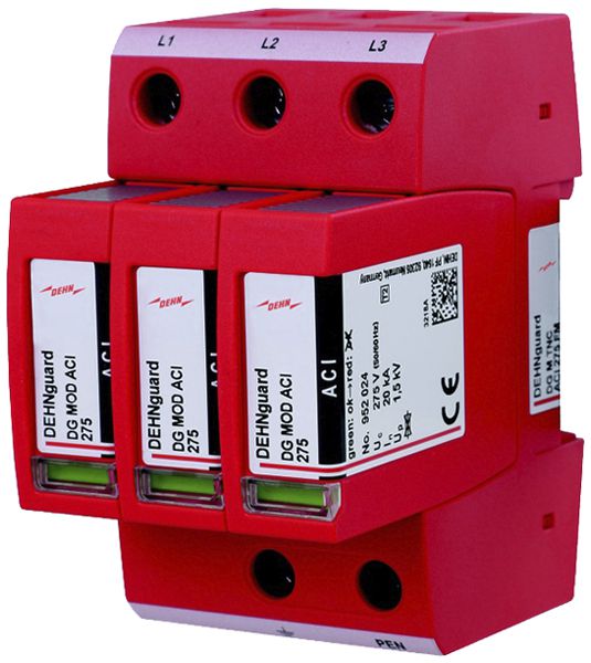 Parasurtension DEHN/elvatec SE DG M TNC ACI 275 FM, TN-C-S, 230V 20kA