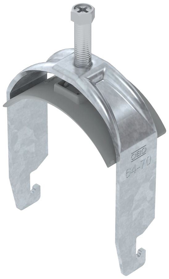 Fixation rapide BET 2056 pied à U mat.synthétique 64…70mm 1×câble acier Zn-ch-im