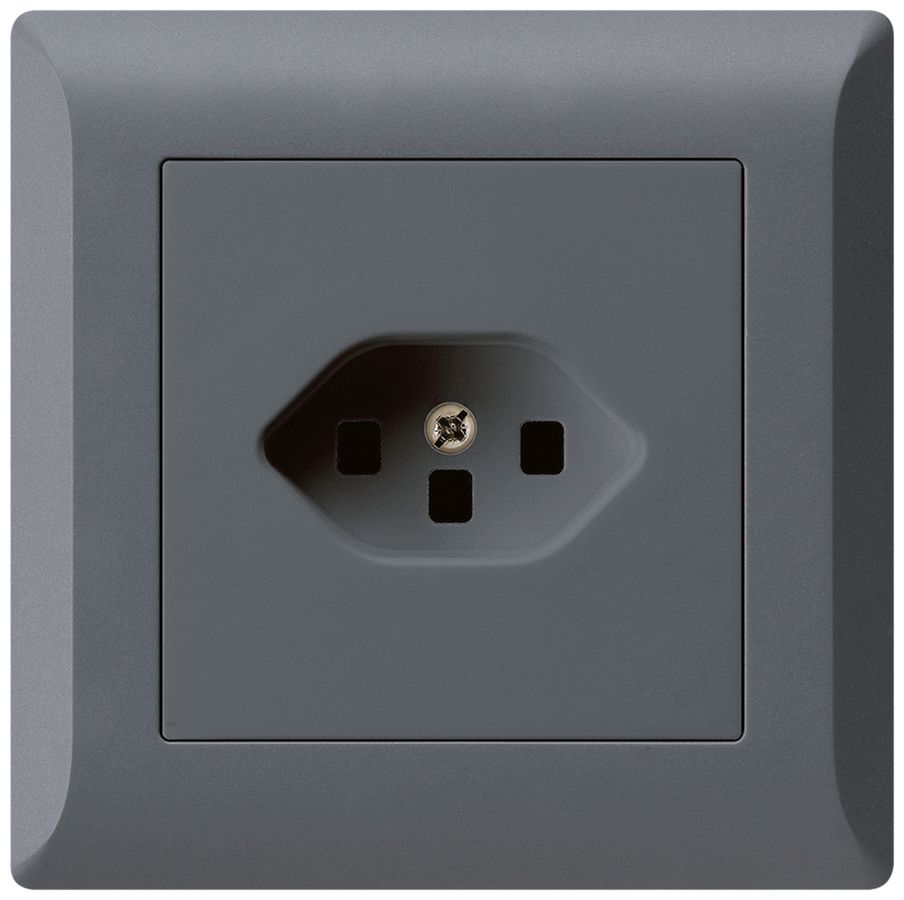 UP-Steckdose kallysto.line T23 anthrazit mit Steckklemmen