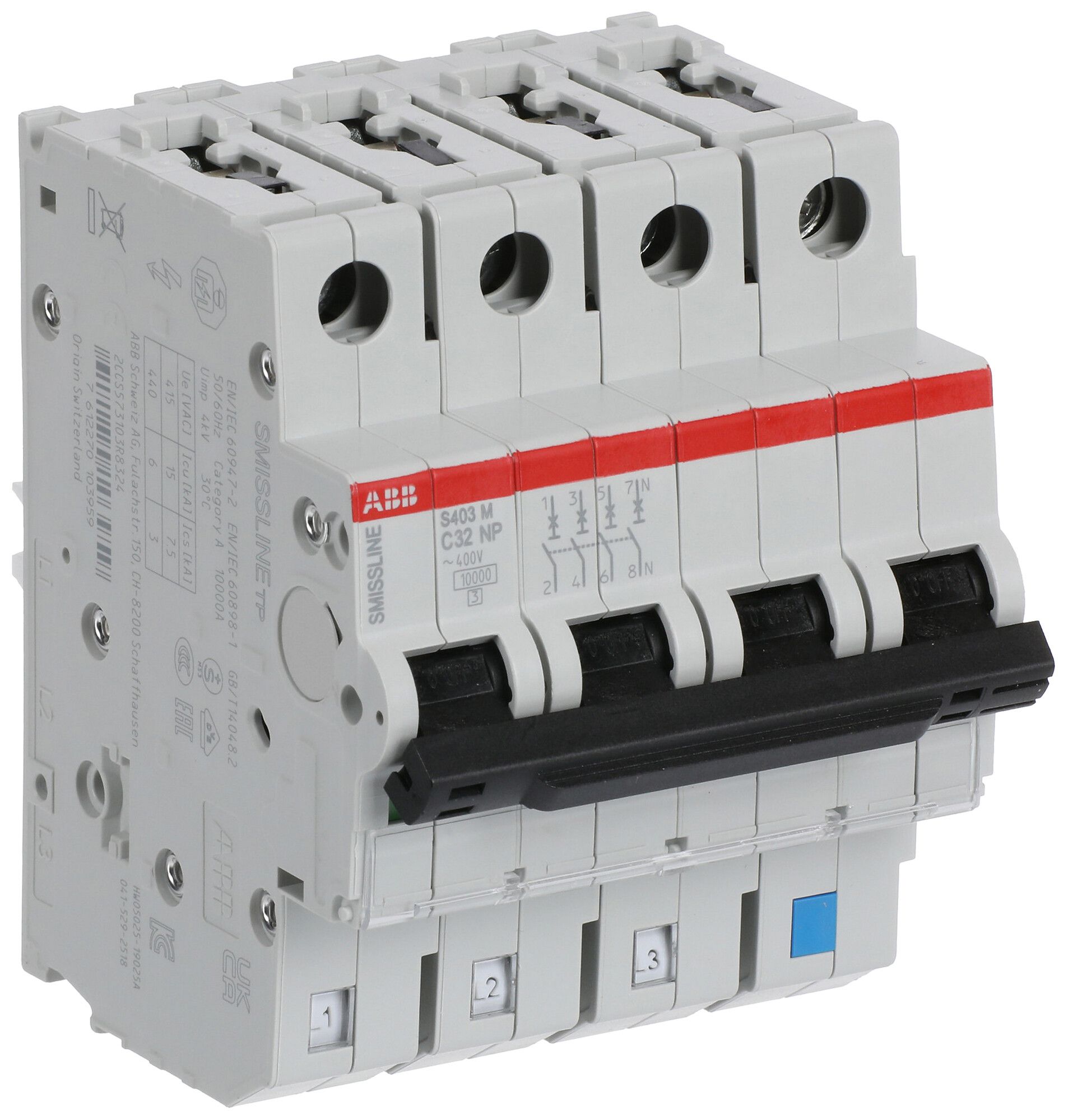 LS-Schalter SMISSLINE TP S 4×32A C 10kA NP