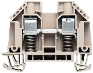 Durchgangs-Reihenklemme Weidmüller WDU SL Schraubanschluss 10mm² TS35 beige