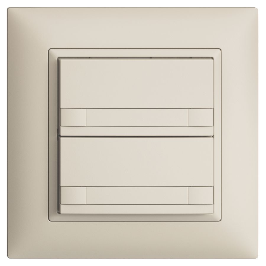 Poussoir KNX RGB ENC EDUE FMI, 250mW, s.LED, papier, 2×poussoir, C.2×T., crema