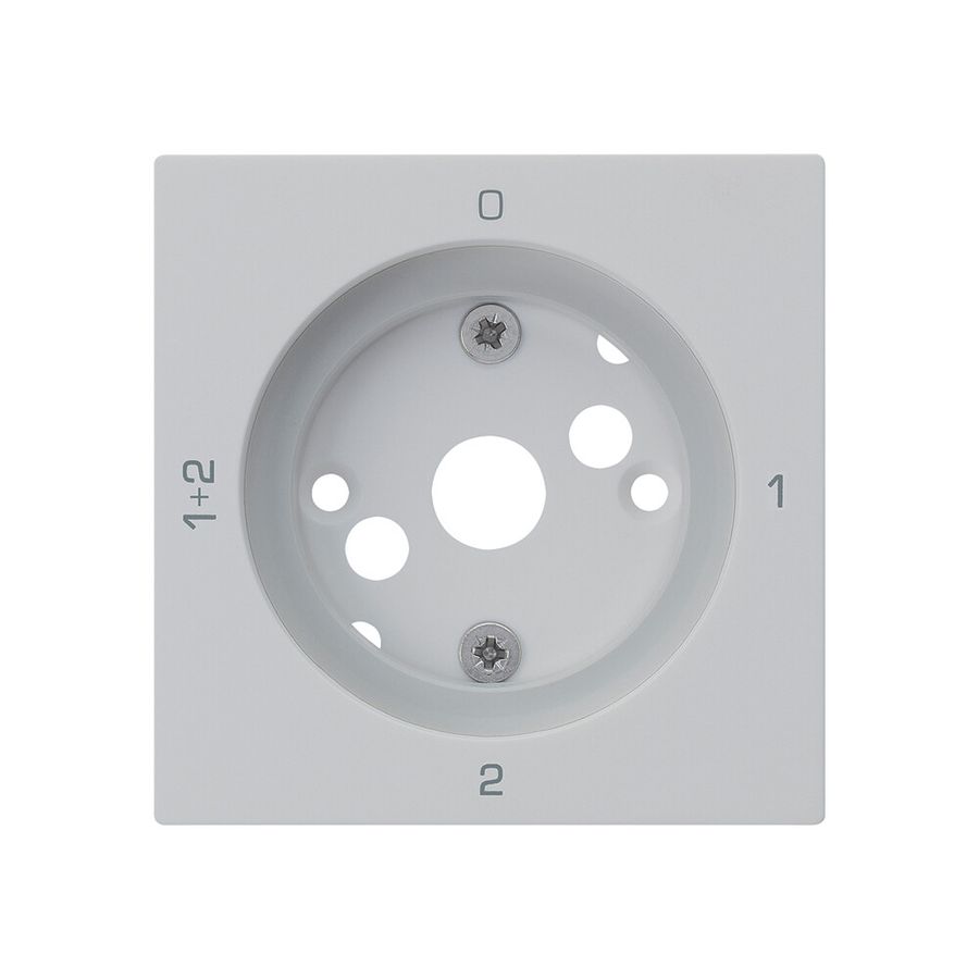 Frontplatte kallysto 0-1-1+2-2 60×60mm für Drehschalter S1 hellgrau