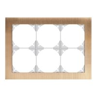 Telaio di copertura EDIZIOdue prestige 2×3 ottone champagne