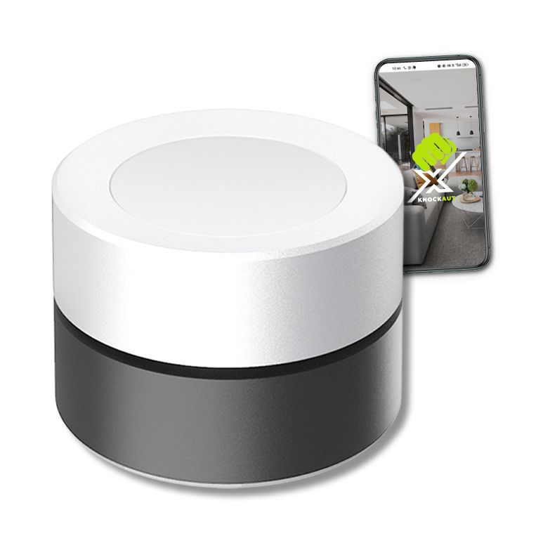 Dimmer rotativo wireless bianco-nero KnockautX, da BRELAG