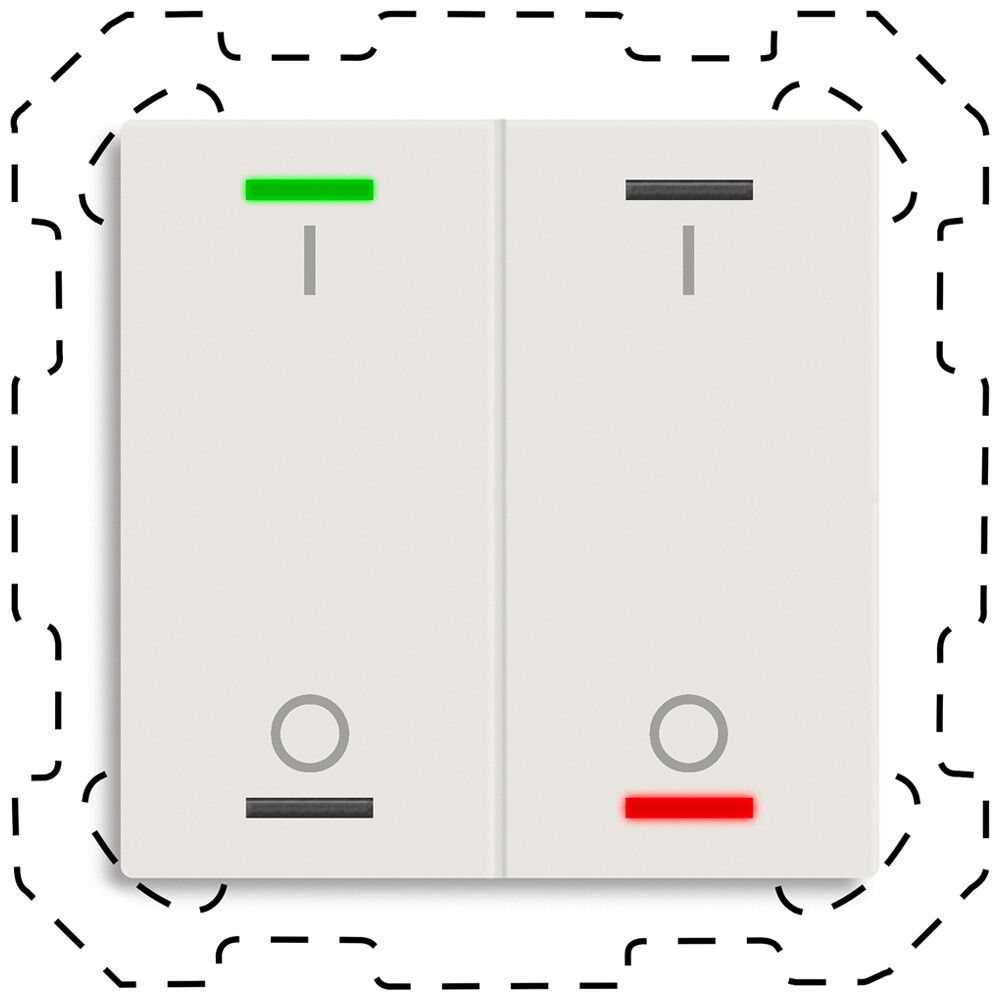 EB-Taster KNX RGBW MDT BE-TAL60T211.B1 2T/4B Temp.weiss matt "I/O"
