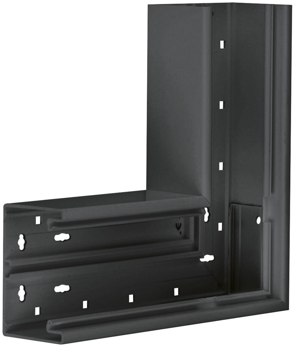 Angolo piatto Hager BR 65×100mm coperchio 80mm nero