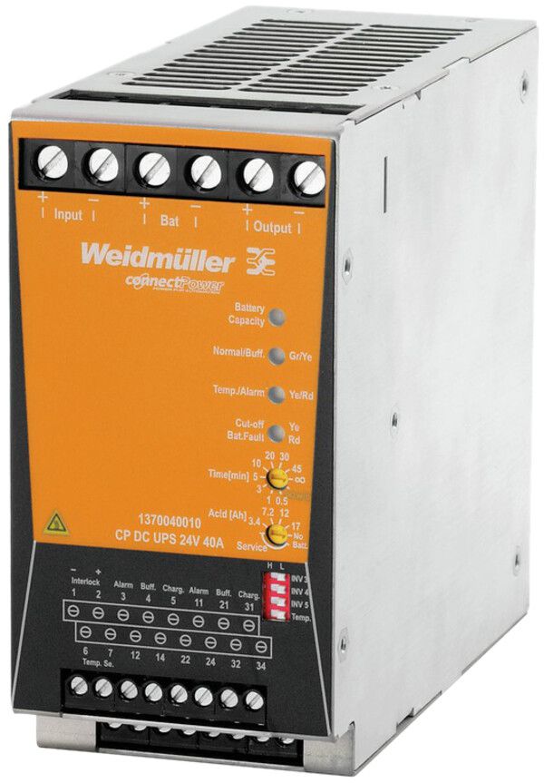 Unité de commande ASI Weidmüller CP DC UPS 24V 40A 24VDC ±1%, 40A@60°C