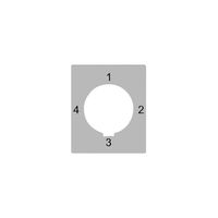 Disco indicatore FLF 1-2-3-4 per interruttore a chiave FH