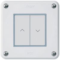 UP-KNX-Storentaster Hager BA robusto C 2-fach 86×86mm weiss
