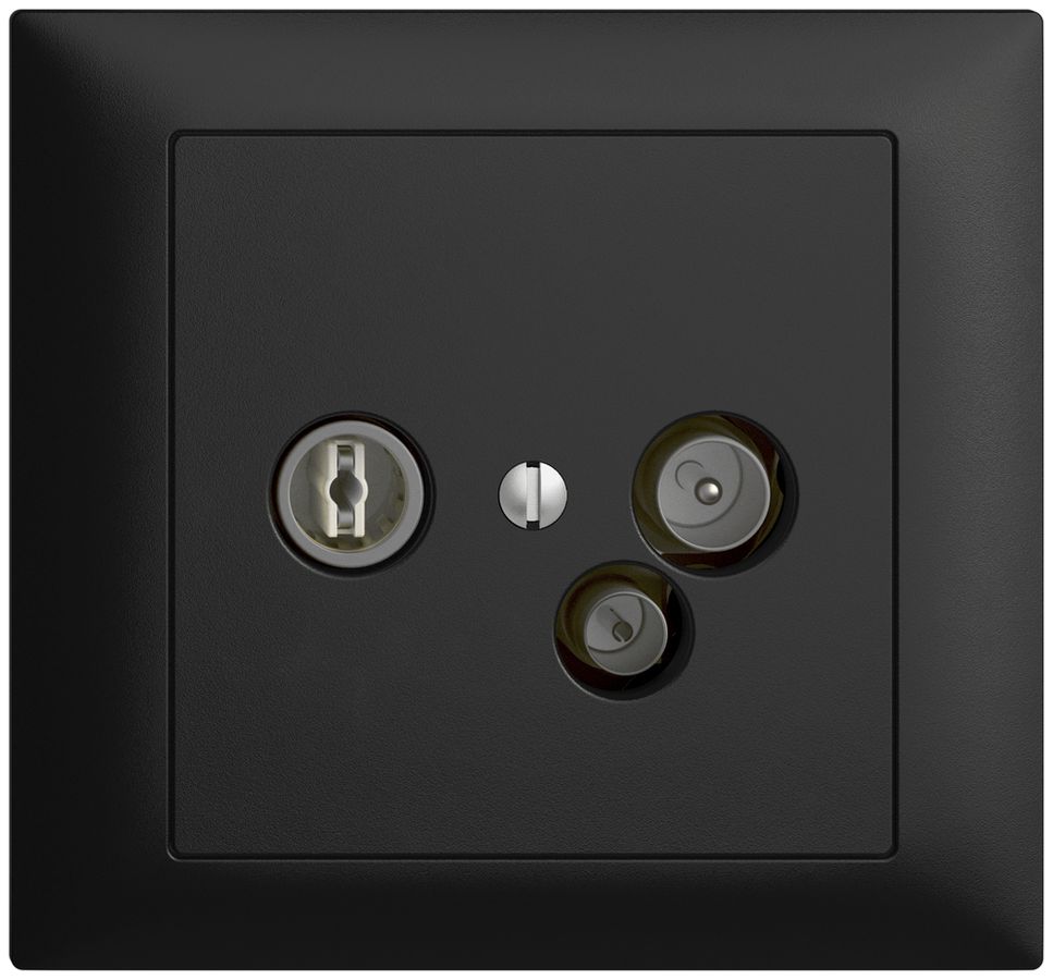 EB-Datendose TV-R DD23 5…65MHz EDIZIOdue schwarz