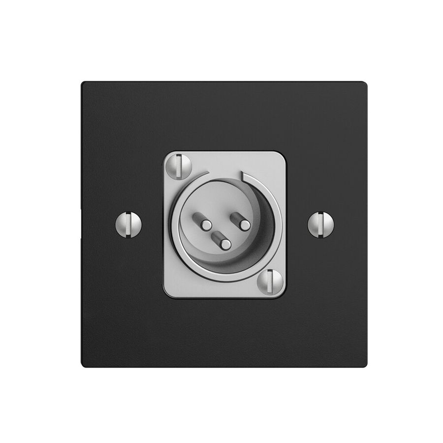 Anschlussdose XLR mit Stecker EDIZIOdue schwarz