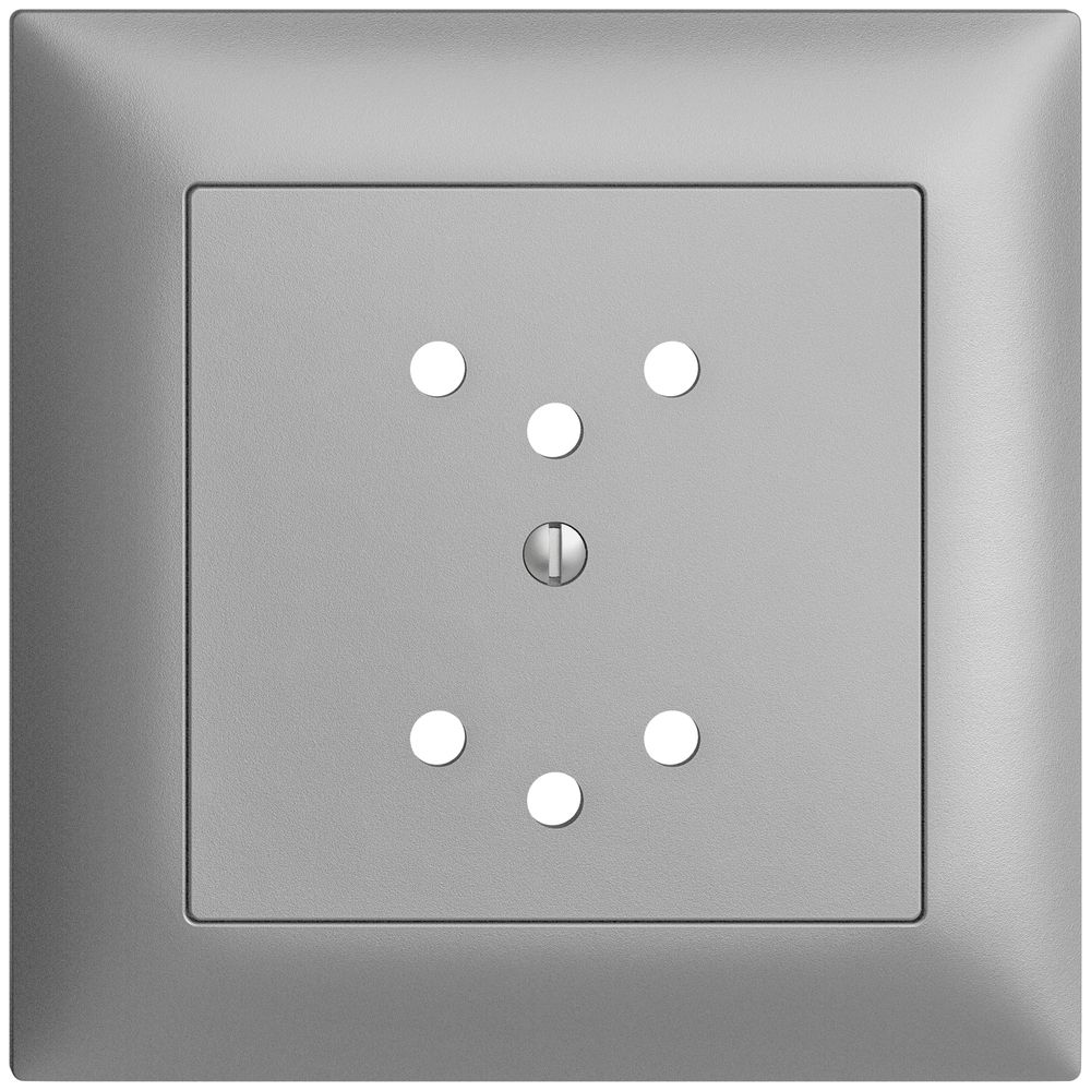 Kit frontale EDIZIOdue silver 88×88mm 2×T12