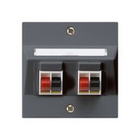 UP-Audiodose kallysto 2-fach anthrazit Klemmanschluss für 2 Lautsprecher