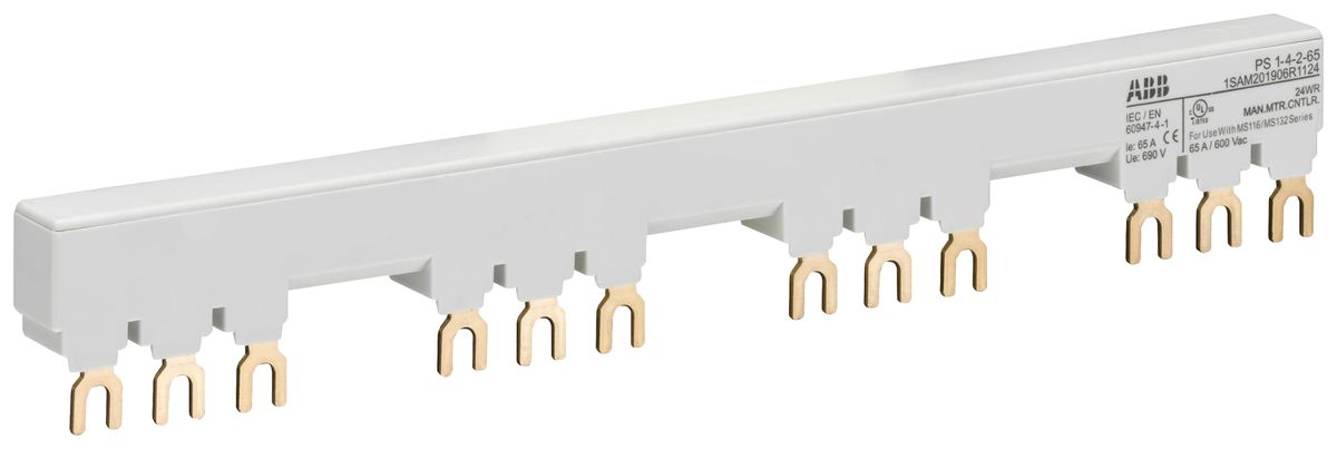 Kammschiene ABB PS1-4-2-65, für 4×MS116/MS132+1TE 3L 65A 230.5mm Schraub
