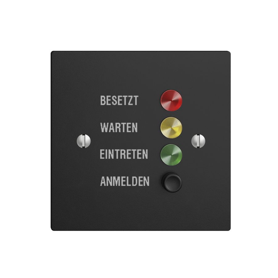 Türstation für Rufleuchte schwarz deutsch, EDIZIOdue