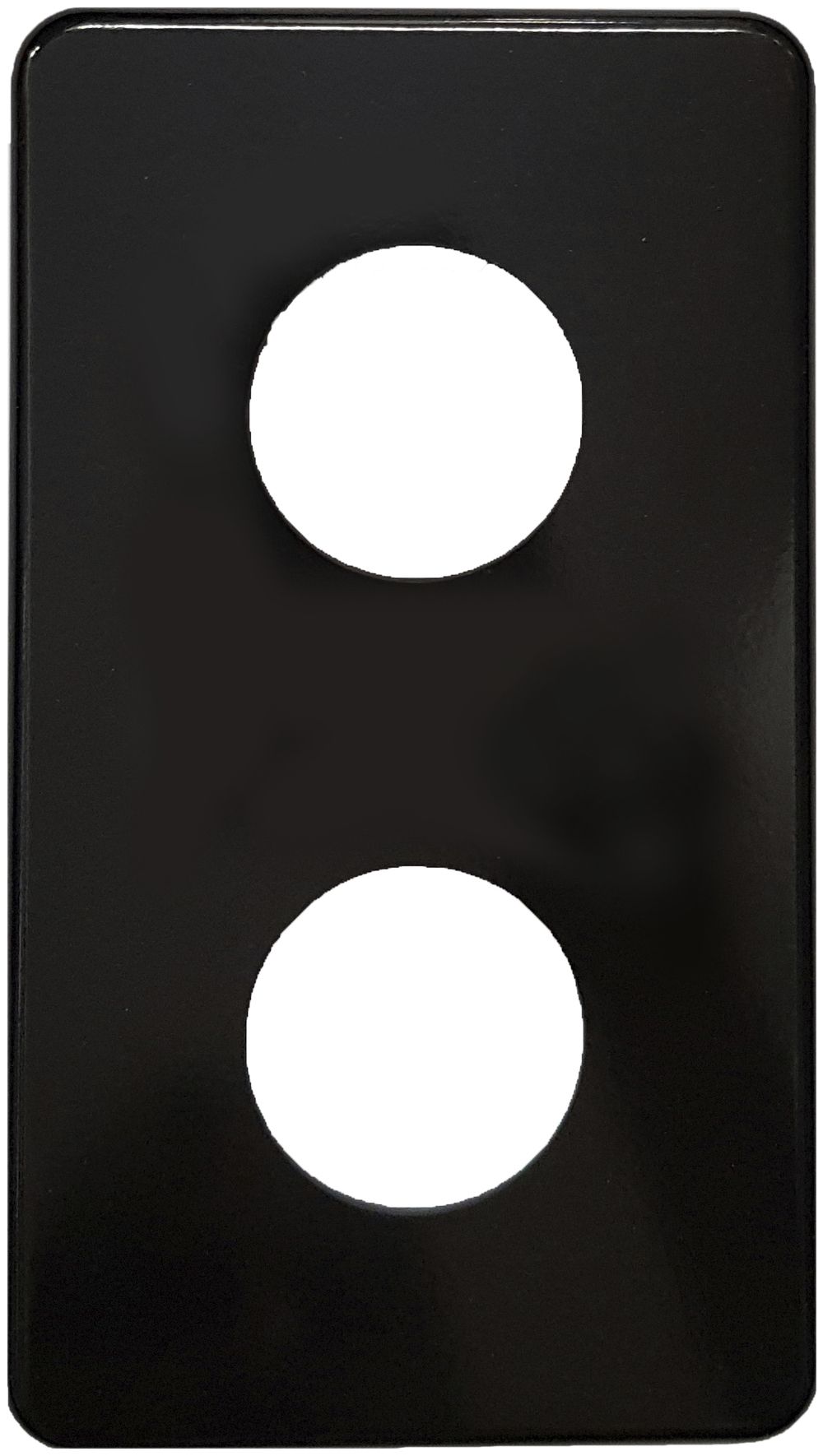 Abdeckplatte 2×II 2×43/60mm schwarz