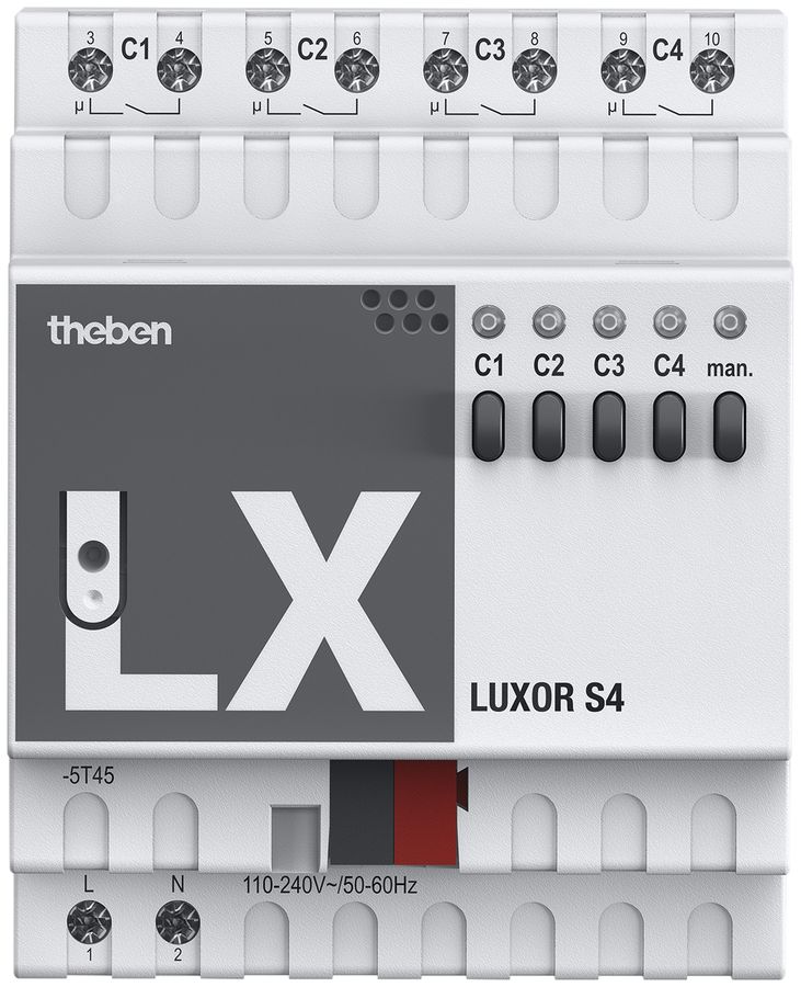 Attuatore-commutatore KNX AMD Theben LUXORliving 4-canale