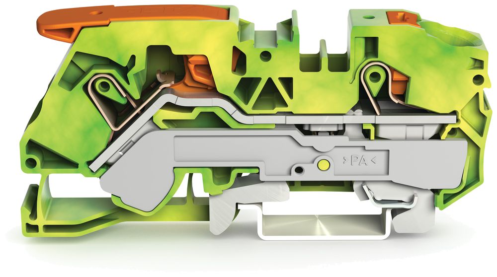 Borne de protection WAGO TOPJOB-S 16mm² 2L vert/jaune série 2116