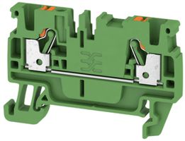 Borne de passage Weidmüller A2C PUSH IN 2.5mm² TS35 vert