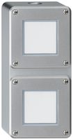 AP-Kombination Hager robusto IP55 I-I vertikal S3/1L+S3/1L aluminium