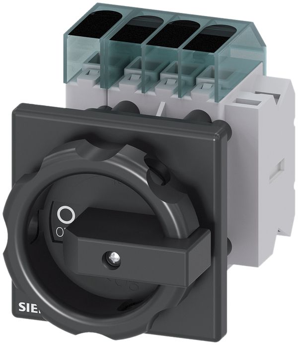 Interrupteur de charge Siemens SENTRON 3LD3 frontal 16A 3LN +1F/1O 66×66mm no