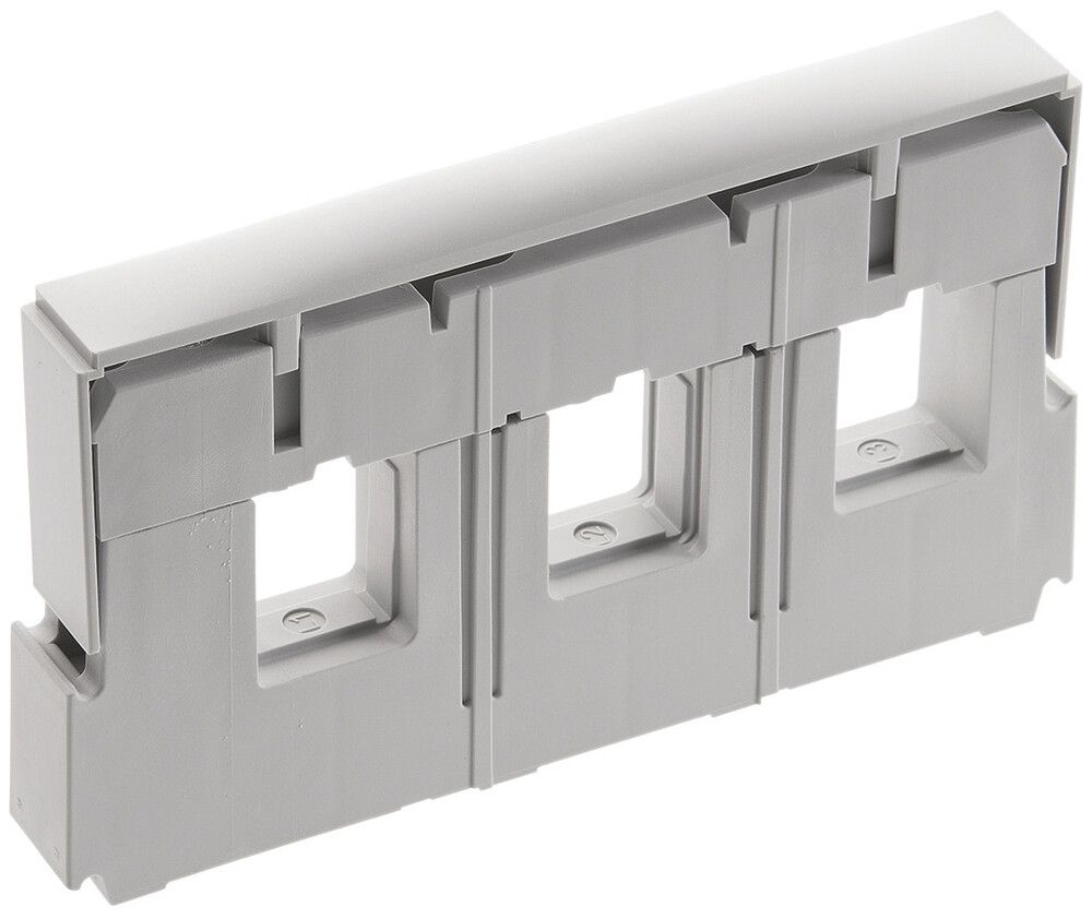 Sammelschienenträger universal 3L für Doppel-T-Profile, Anschraublöcher innen