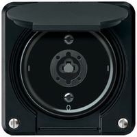 Interruttore a chiave robusto interruttore 2×1 polo 16A 250V 86×86mm nero