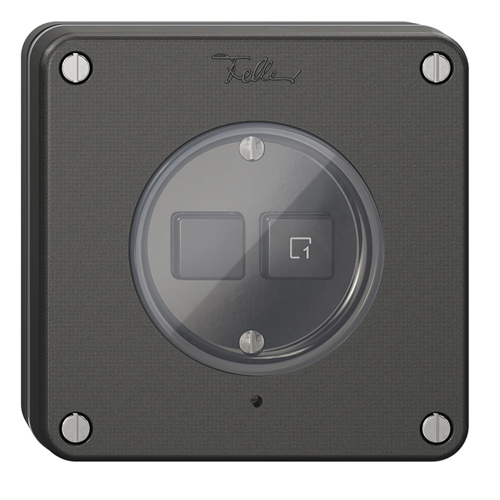 UP-Druckschalter 1K/2T Szene NEVO Wiser schwarz