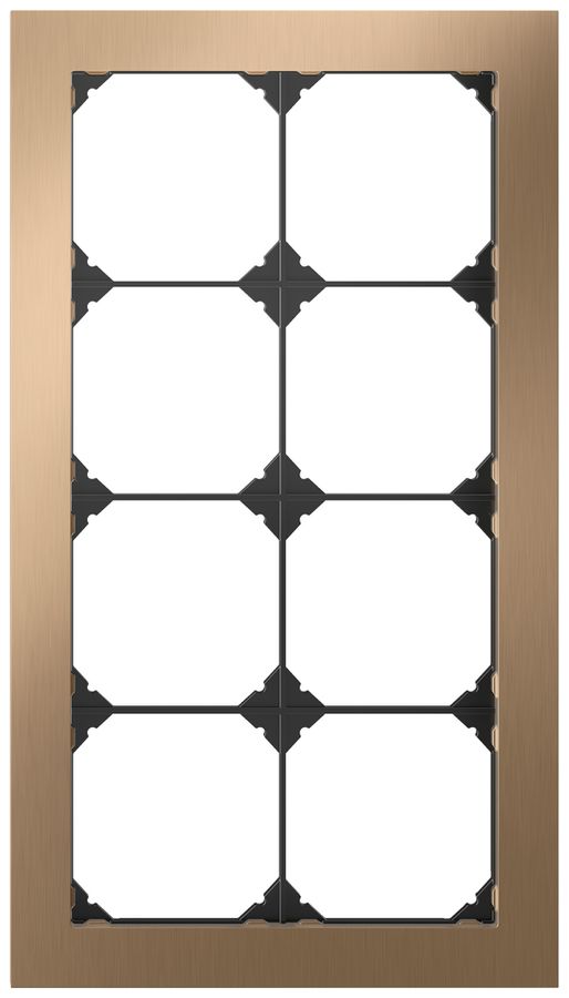 Telaio di copertura INC EDIZIO.liv prestige SNAPFIX® 4×2 154×274mm ottone