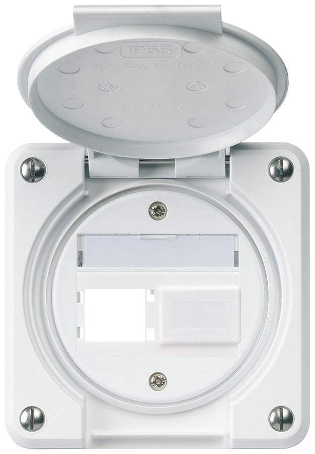 Kit de montage ENC robusto IP55 sortie frontale pour 2×R&M blanc